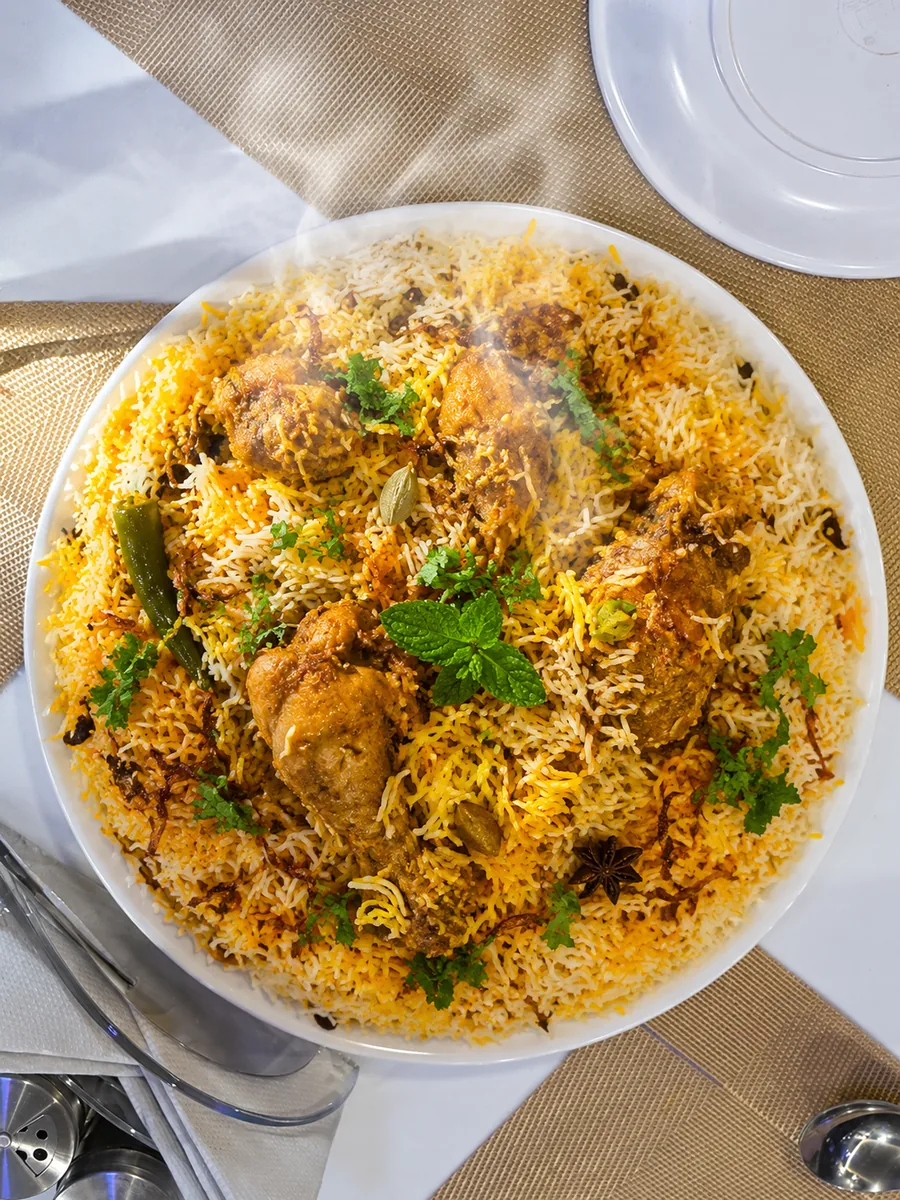 Hyderabadi chicken dum biryani